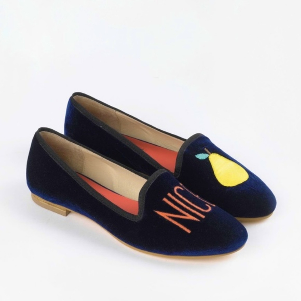 Boden Nice Pear 🍐 Velvet Loafers